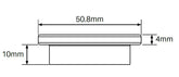 MOD50 post top cap for 50mm diamater stainless steel posts